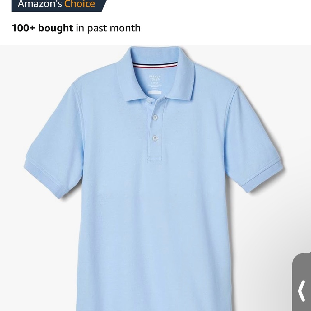 French Toast Light Blue Polo Shirt
